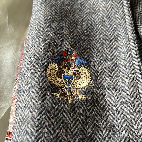 J. Crew Herringbone Robert Noble Scottish Blazer Size 6 Y2K Academia 100% Wool - Picture 2 of 9